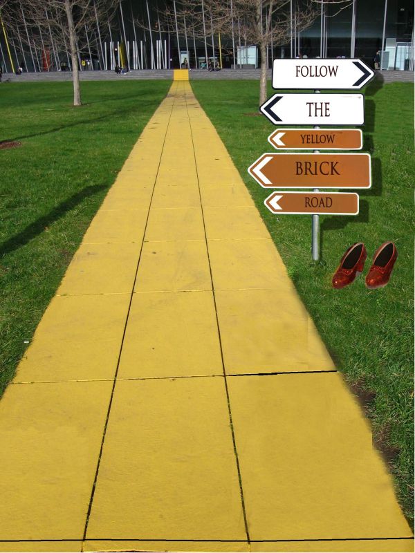 FOLLOW THE YELLOW BRICK ROAD